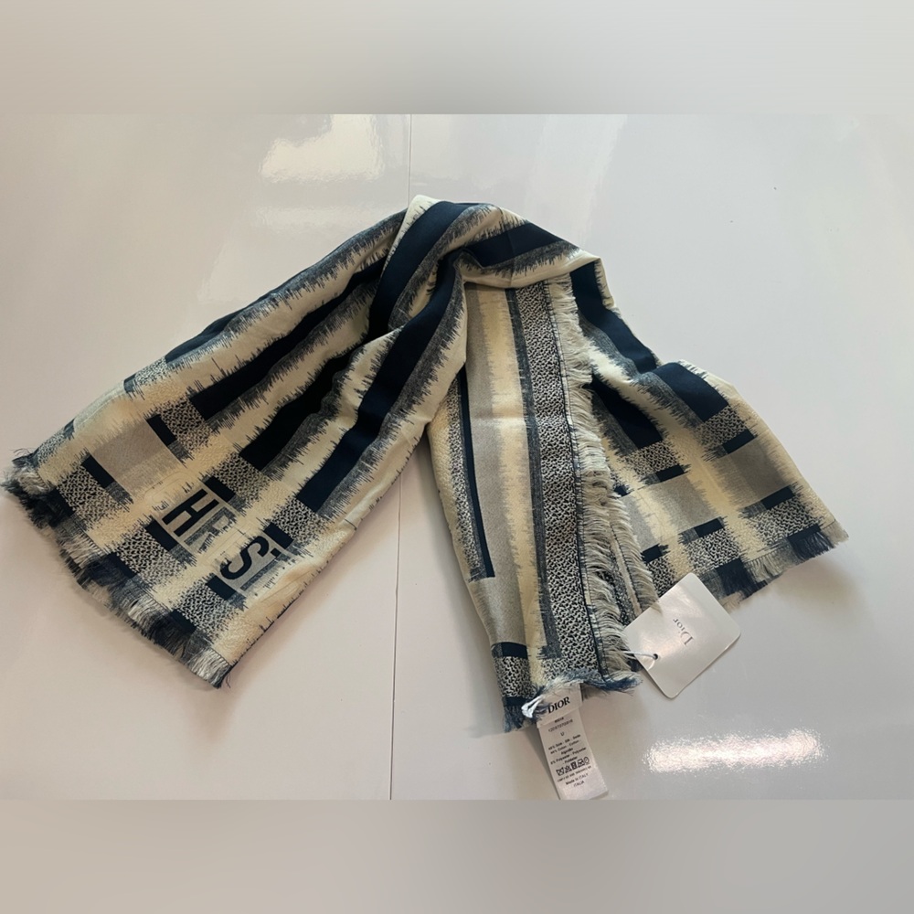 Authentic Dior D’Stripes Square Squarf